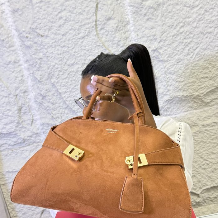 Feragamo Luxury Suede Hangbag
