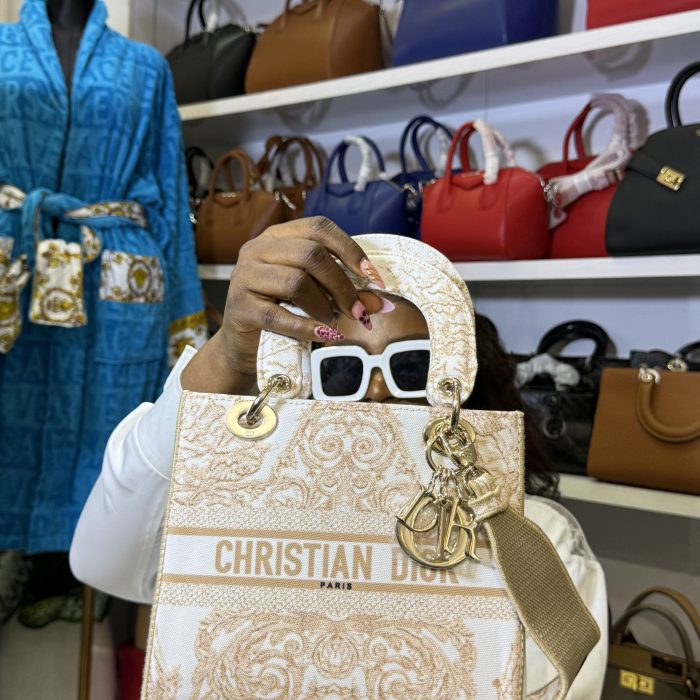 Lady Dior Medium Fabric Bag