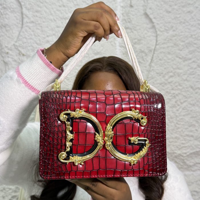 Dolce and Gabbana Top Handle Croc Bag