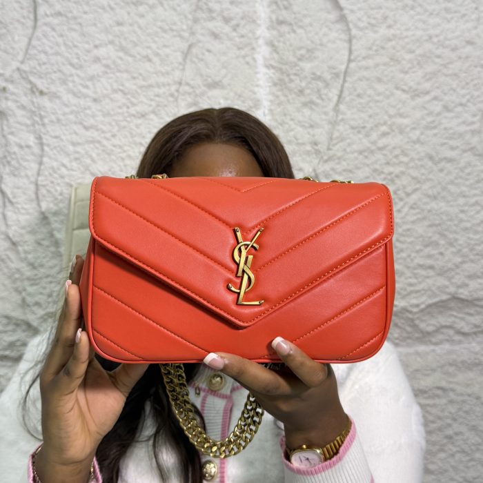 Saint Laurent Lamb Leather Envelope Bag